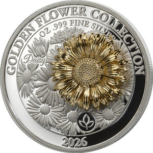 Monnaie DAISY Golden Flower Collection 1 Oz Argent 5$ Samoa 2026