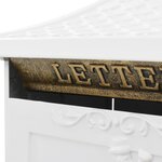 Boîte aux lettres sur pied Aluminium Vintage Antirouille Blanc