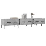 vidaXL Meuble TV gris béton 150x36x30 cm bois d'ingénierie
