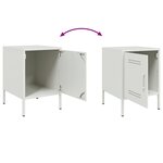 vidaXL Table de chevet blanc 36x39x50 5 cm acier
