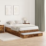 vidaXL Cadre de lit en bois ancien 120x200 cm