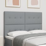 Tête de lit vidaXL en tissu gris clair avec boutons 160 cm