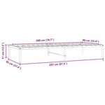 vidaXL Cadre de lit métal sans matelas noir 90x200 cm