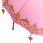 vidaXL Parasol balinais 260 Rose 180-190 cm Coton et bois massif