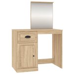 vidaXL Coiffeuse avec miroir chêne sonoma 90x50x132 5 cm
