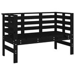 vidaXL Banc de jardin noir 111 5x53x71 cm bois massif de pin