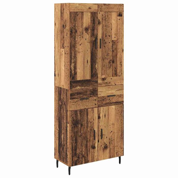 vidaXL Haut Armoire avec tiroir 2 Pièces Bois ancien Bois d'ingénierie
