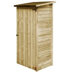 vidaXL Abri à outils de jardin Bois de pin imprégné 88 x 76 x 175 cm