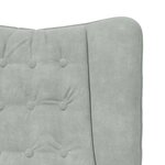 vidaXL Fauteuil relaxant Gris clair 63 x 67 x 94 cm Velours