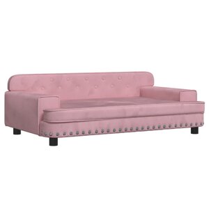 vidaXL Canapé pour enfants rose 90x53x30 cm velours