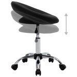vidaXL Chaise pivotante à manger Noir Similicuir