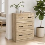 vidaXL Armoire à tiroirs Chêne Sonoma 66 x 34 5 x 87 cm