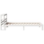 vidaXL Cadre de lit avec tête de lit blanc 90x200cm bois de pin massif