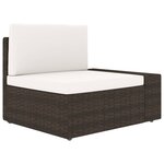 vidaXL Salon de jardin 12 Pièces avec coussins Marron Résine tressée