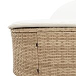vidaXL Chaise longue double avec coussins beige résine tressée