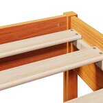 vidaXL Cadre de lit sans matelas cire marron 150x200cm bois pin massif