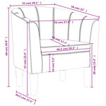 vidaXL Fauteuil gris similicuir