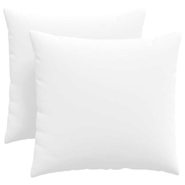vidaXL Coussins de canapé 2 Pièces Blanc 45 x 45 cm tissu