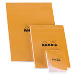 Bloc de direction orange 80 feuilles (160 pages) format a4 réglure 5x5 rhodia