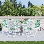 vidaXL Coussins de chaise à dossier haut lot de 6 modèle de feuille