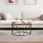 vidaXL Table basse Chêne fumé 80 x 80 x 45 cm