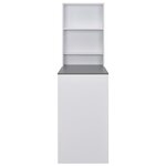 vidaXL Table de bar avec armoire Blanc 115x59x200 cm