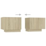 vidaXL Meuble TV avec lumières LED Chêne sonoma 180x35x40 cm