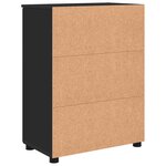 vidaXL Cabinet de salle de bain Noir 60 x 35 x 80 cm Bois d'ingénierie