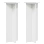 vidaXL Support de Plante 2 pièces Blanc brillant Ø40 x 100 cm