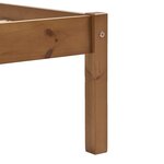 vidaXL Cadre de lit Marron miel Bois de pin massif 160x200 cm