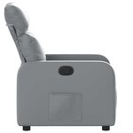 vidaXL Fauteuil inclinable Gris Similicuir