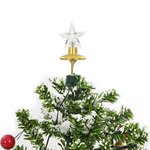 vidaXL Arbre de Noël neigeux avec base de parapluie Vert 75 cm