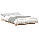 vidaXL Cadre de lit surélevé Marron 120 x190 cm Bois massif en pin