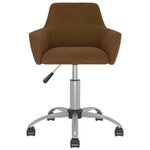 vidaXL Chaises pivotantes à manger lot de 6 Marron Velours