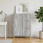 vidaXL Buffet Sonoma gris 66 x 34 5 x 90 cm Bois d'ingénierie