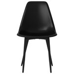 vidaXL Chaises à manger lot de 6 noir PP