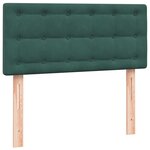 vidaXL Sommier à lattes de lit et matelas vert foncé 100x210cm velours