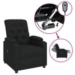 vidaXL Fauteuil inclinable électrique Noir Tissu