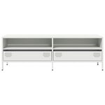 vidaXL Meuble TV blanc 135x39x43 5 cm acier laminé à froid