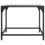 vidaXL Table basse avec dessus en verre noir 50x50x40 cm acier