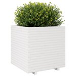 vidaXL Jardinière blanc 70x70x72 5 cm bois de pin massif