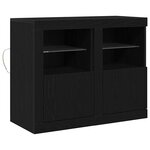 vidaXL Meuble d'appoint 2 Pièces Chêne noir 41 x 37 x 67 cm
