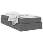 vidaXL Lit avec rangement et matelas Gris foncé 90 x 200 cm Polyester