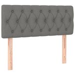 vidaXL Sommier à lattes de lit avec matelas et LED Gris foncé 90x200cm