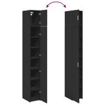vidaXL Armoire de rangement mince noir 30x42 5x225cm bois d'ingénierie