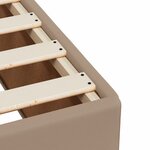 vidaXL Sommier à lattes de lit matelas cappuccino 120x190cm similicuir