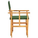 vidaXL Chaise de metteur en scène bois massif d'acacia vert