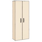 vidaXL Armoire à chaussures Crème 60x30x166 cm Tissu