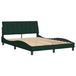 vidaXL Cadre de lit sans matelas Hanko vert foncé 140x200 cm velours