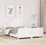 vidaXL Cadre de lit sans matelas blanc 140x200 cm bois de pin massif